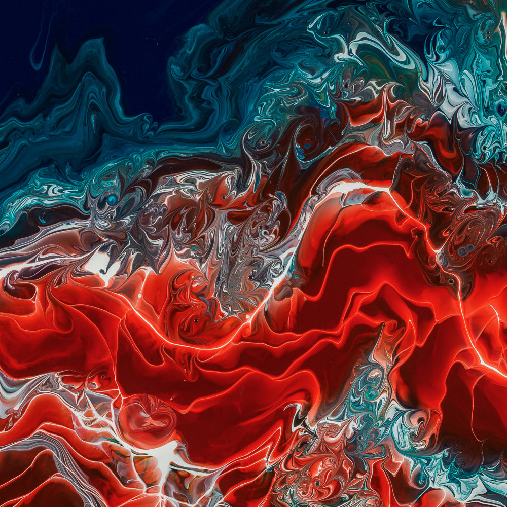 “Epsilon Eridani b” – acrylic pouring fine art print