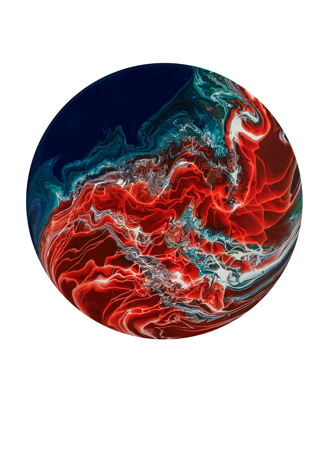 “Epsilon Eridani b” – acrylic pouring fine art print