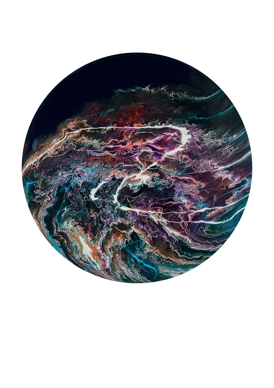 “HN Pegasi b” – acrylic pouring fine art print