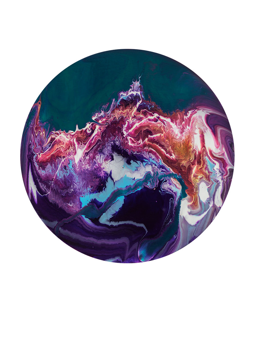 “Gliese 581 c” – acrylic pouring fine art print