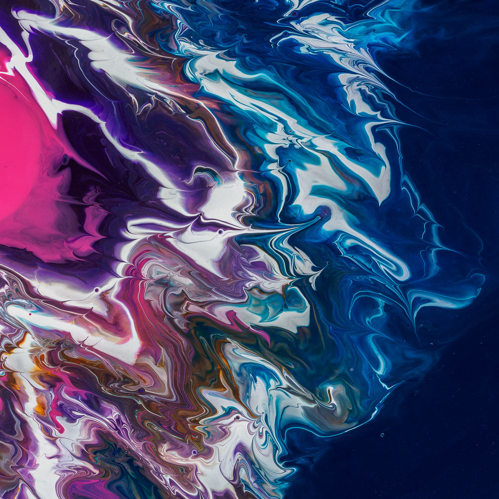 “51 Eridani b” – acrylic pouring fine art print