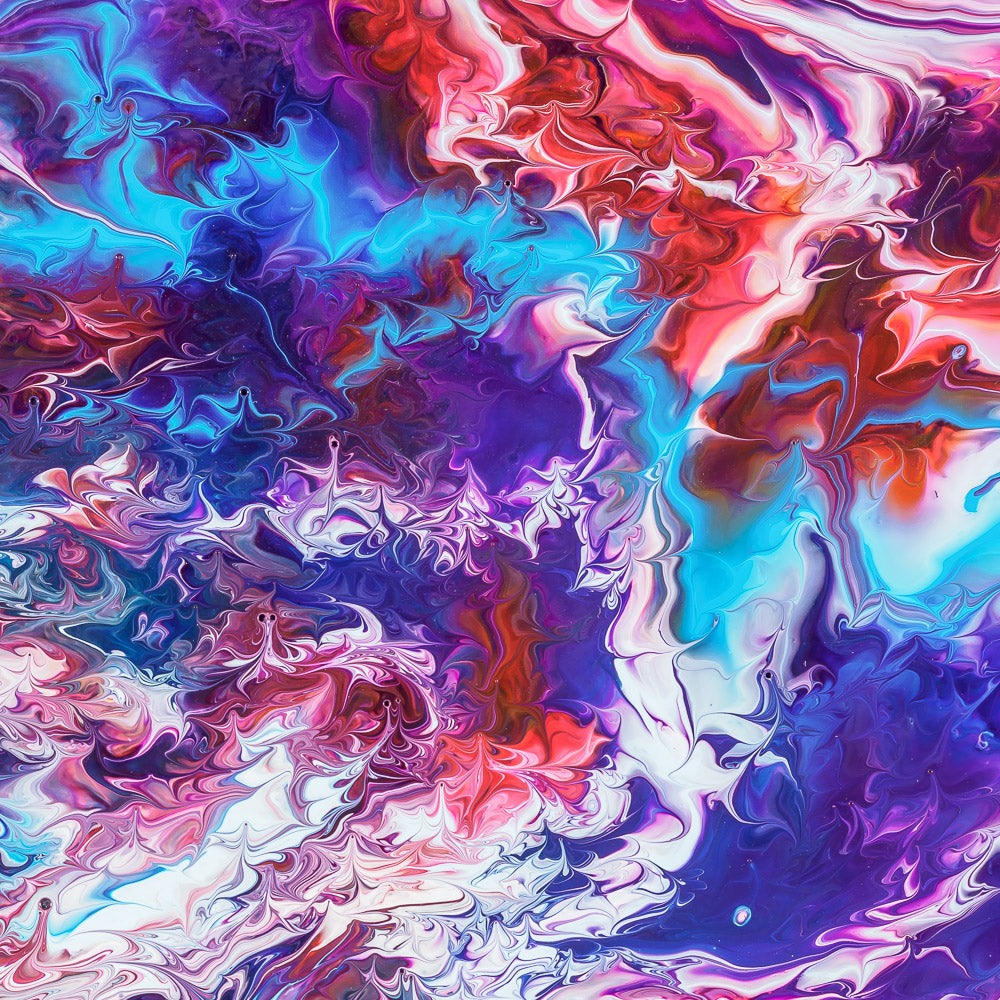 “Proxima Centauri b” – acrylic pouring fine art print