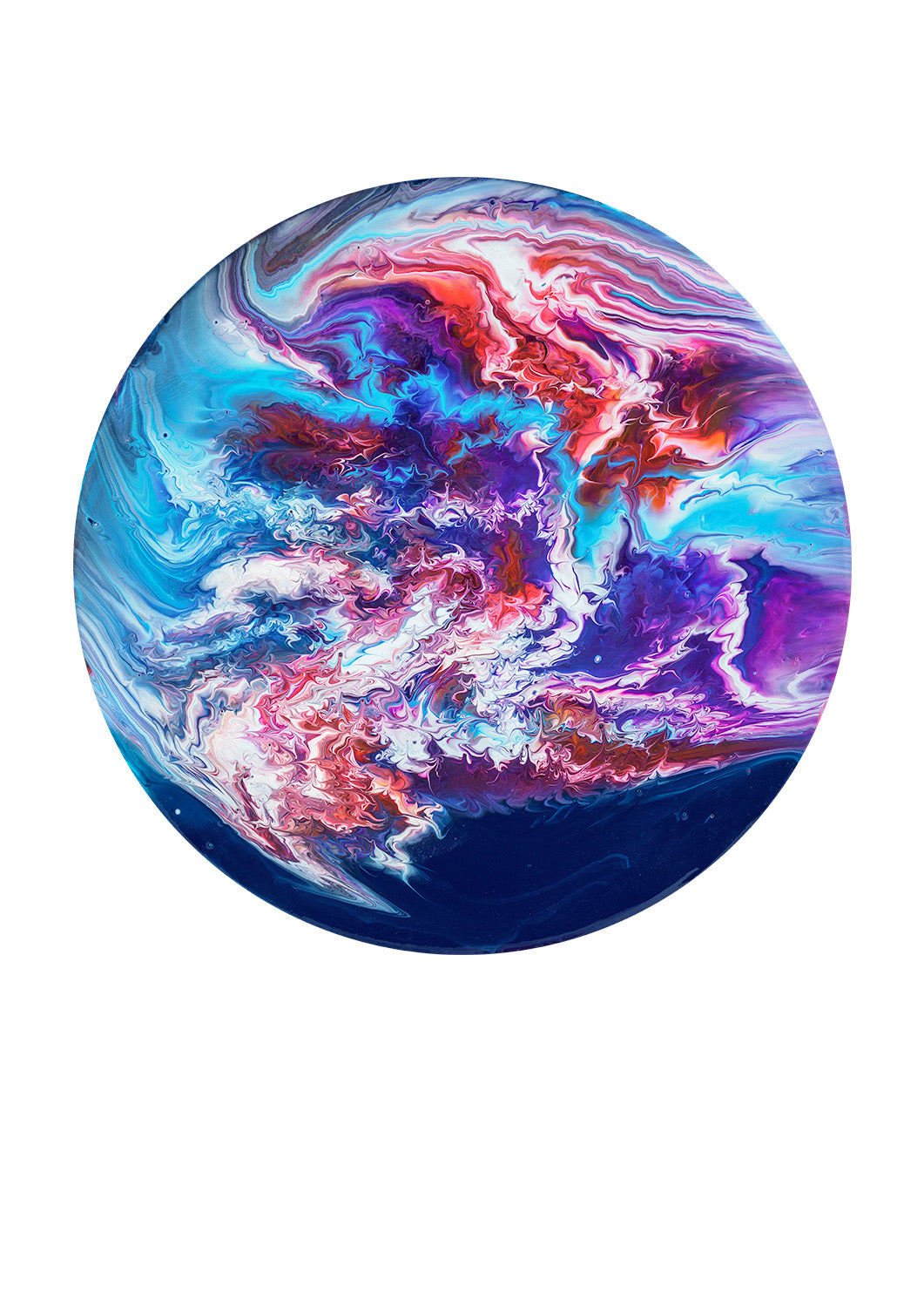 “Proxima Centauri b” – acrylic pouring fine art print