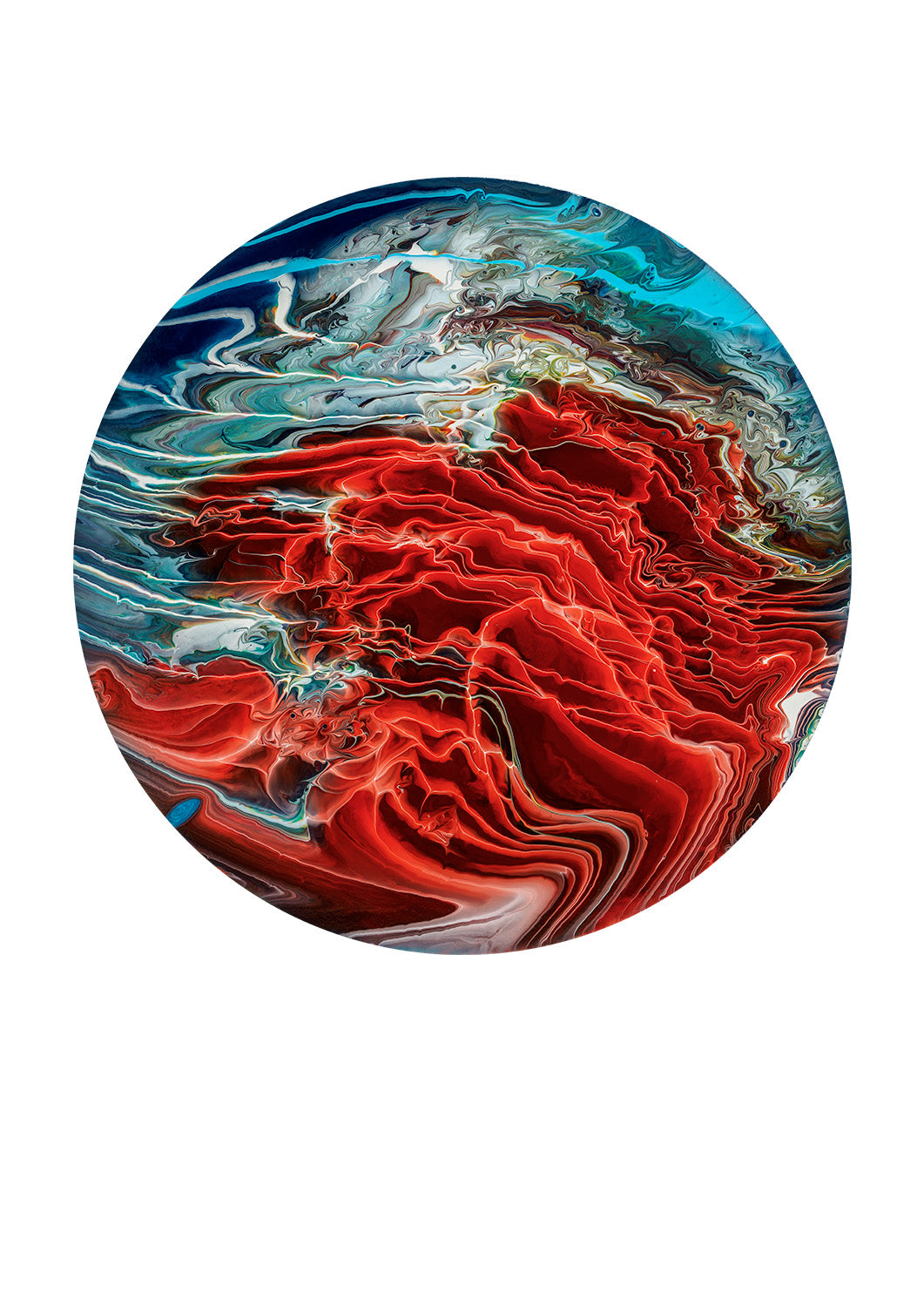 “Epsilon Tauri b” – acrylic pouring fine art print