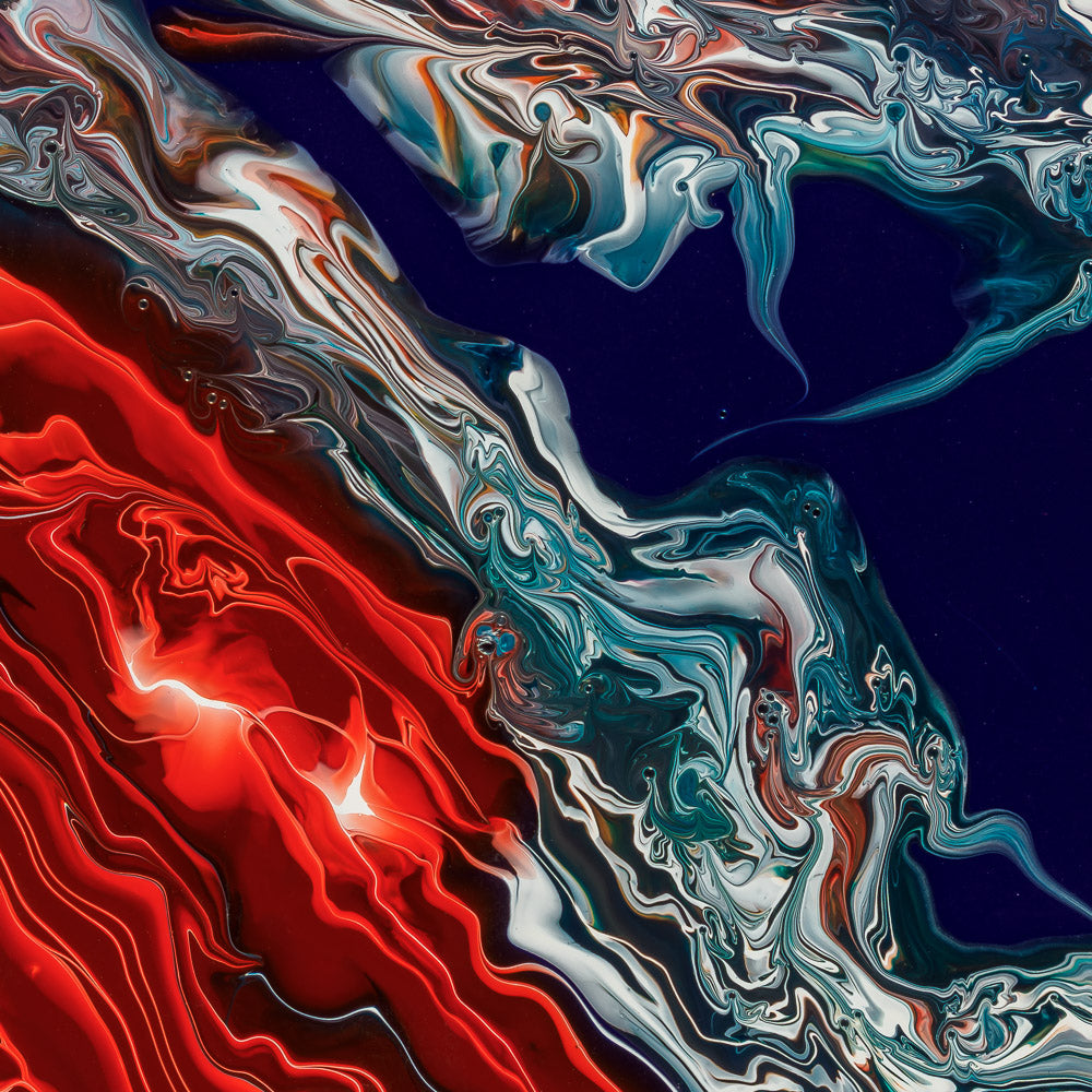 “Epsilon Indi A b” – acrylic pouring fine art print