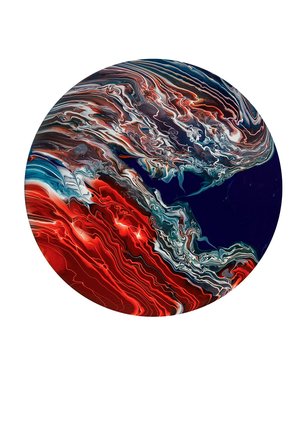 “Epsilon Indi A b” – acrylic pouring fine art print