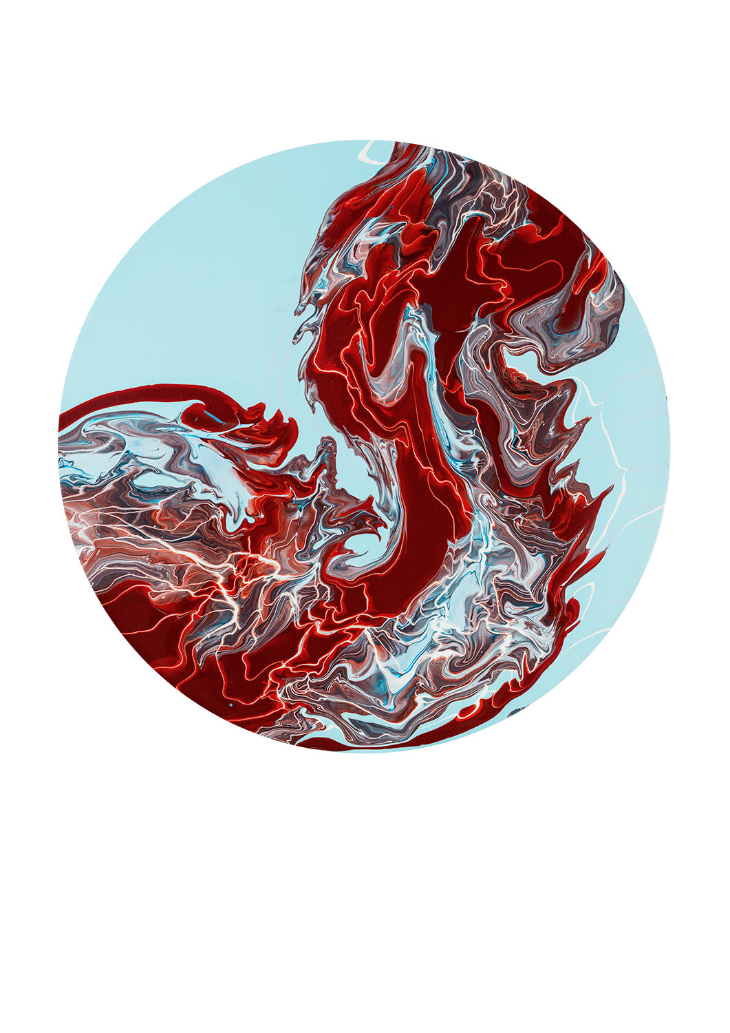 “Iota Draconis b” – acrylic pouring fine art print
